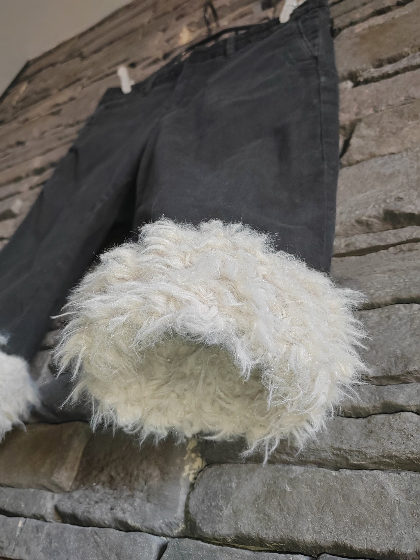 luffy short black slim fit handmade with faux fur front – Wal & Yfful H009