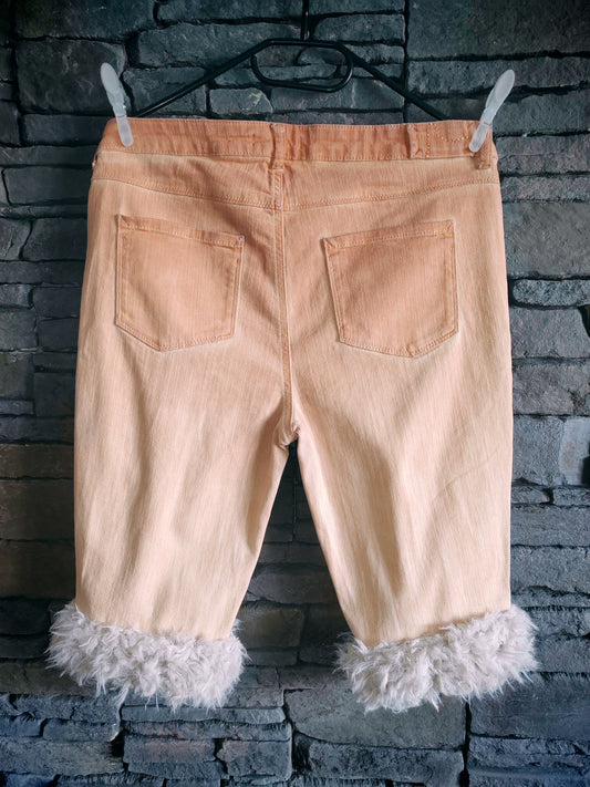luffy short man pale orange slim handmade with faux fur back – Wal & Yfful B022