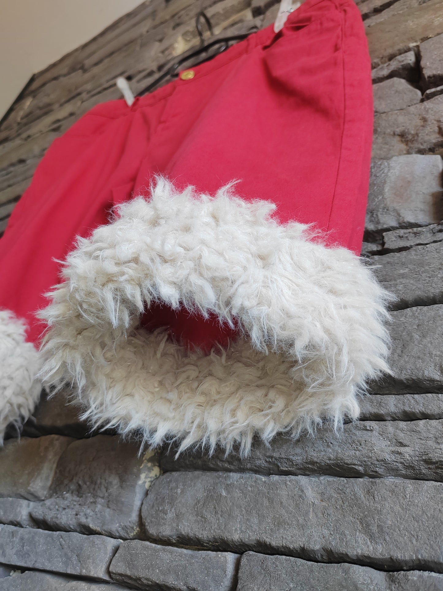 luffy short red large fit handmade with faux fur front – Wal & Yfful G002
