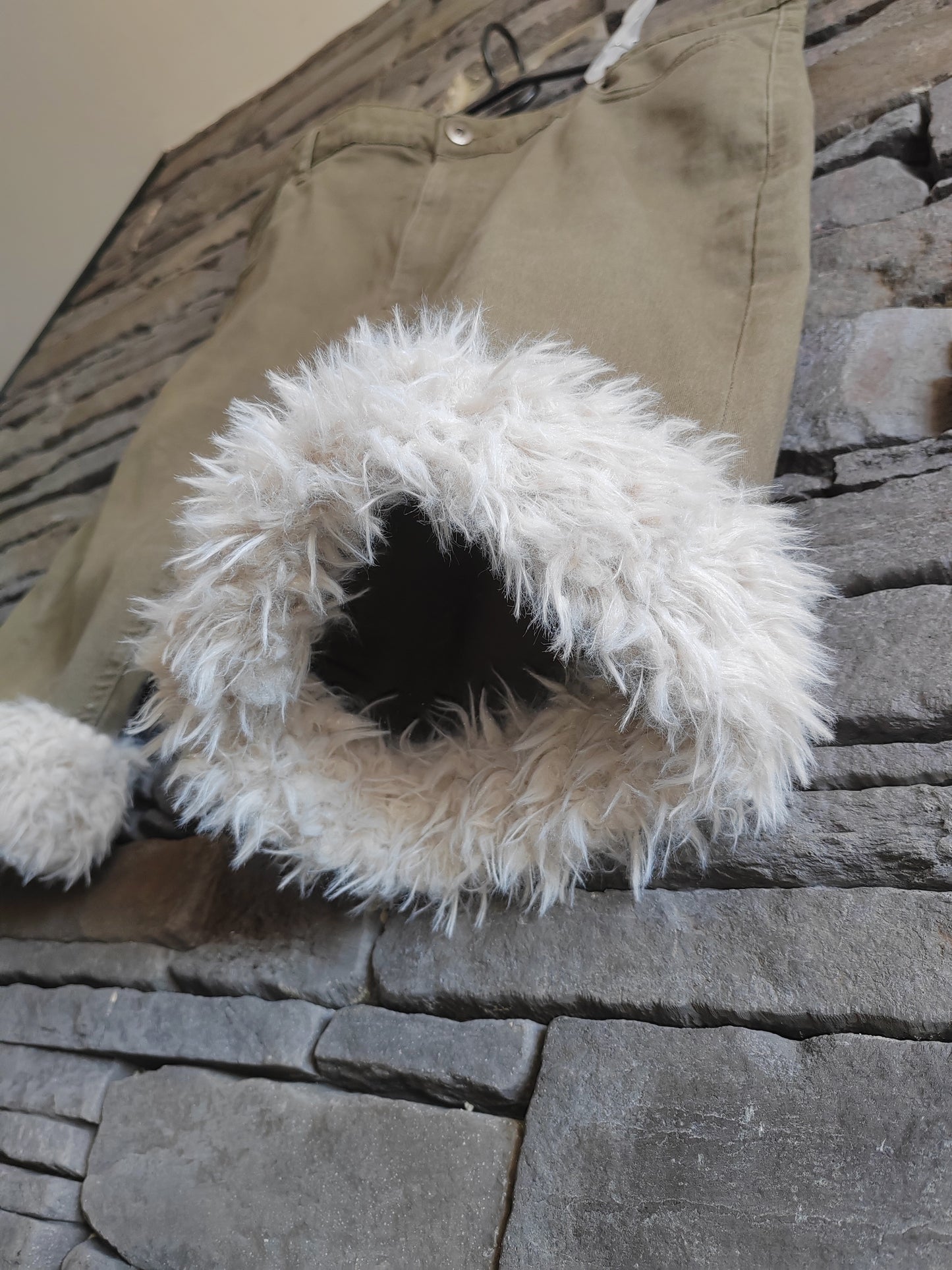 Short Chino Homme ’KING FUR’ Kaki – Upcyclé | Wal & Yfful G001