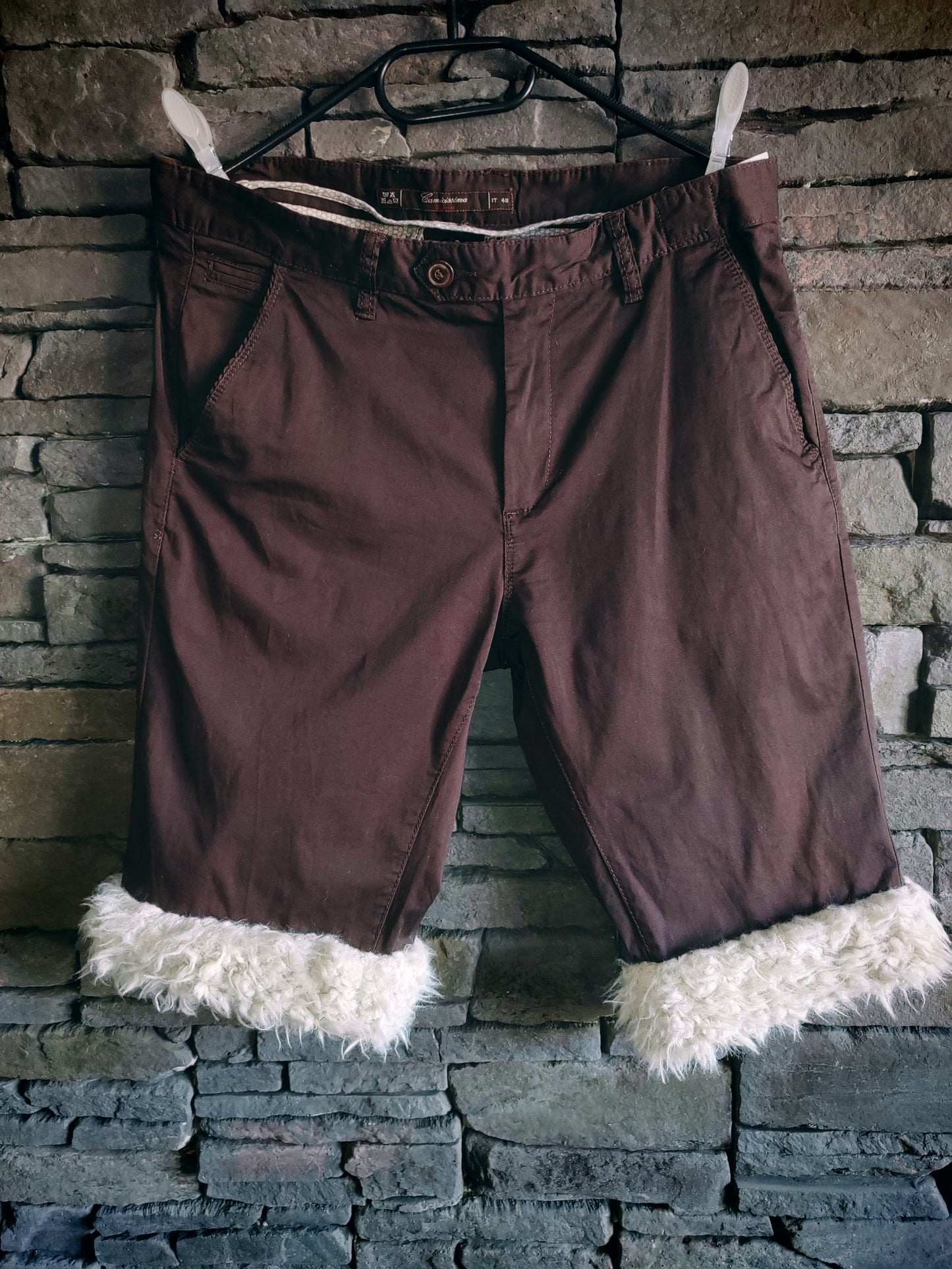 luffy short brown large cotton handmade with faux fur – Wal & Yfful B021