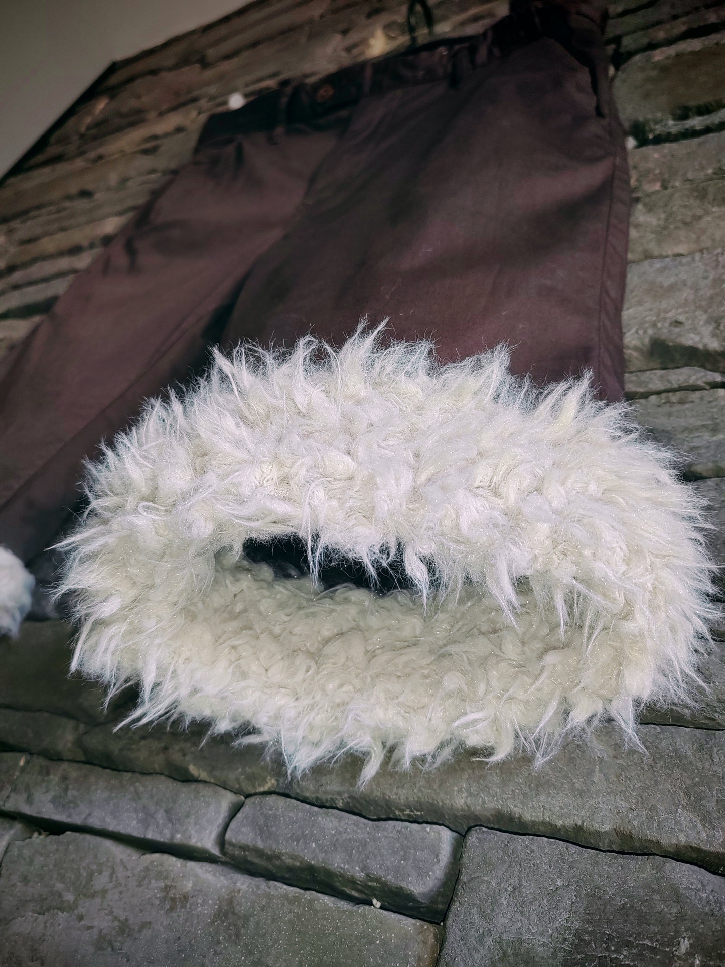 luffy short brown large cotton handmade with faux fur front – Wal & Yfful B021