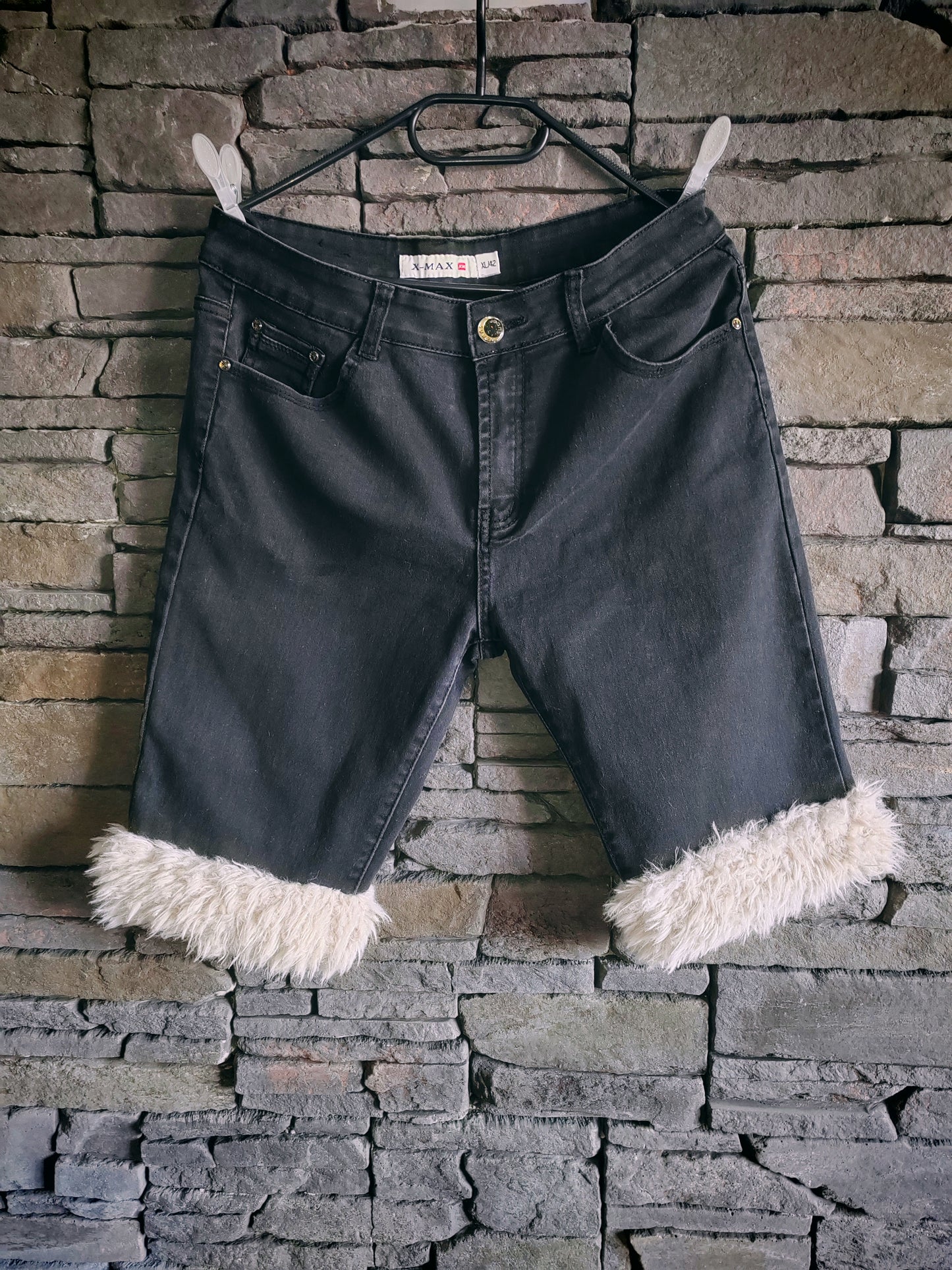 luffy short man black semi wide handmade with faux fur – Wal & Yfful B023