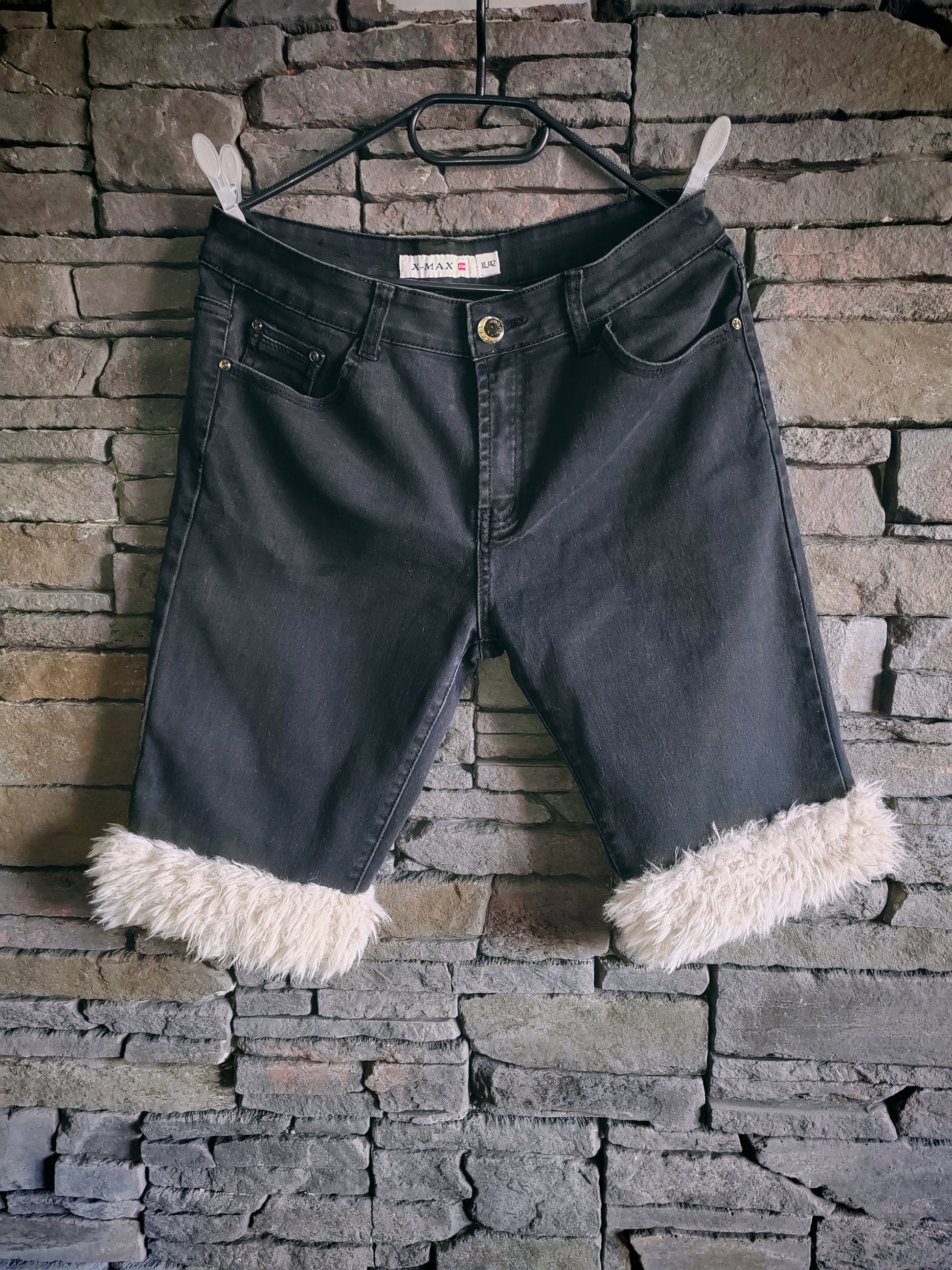 luffy short man black semi wide handmade with faux fur – Wal & Yfful B023