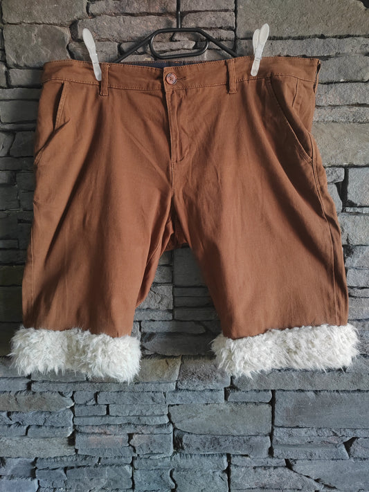 luffy short brown large fit handmade with faux fur – Wal & Yfful D007