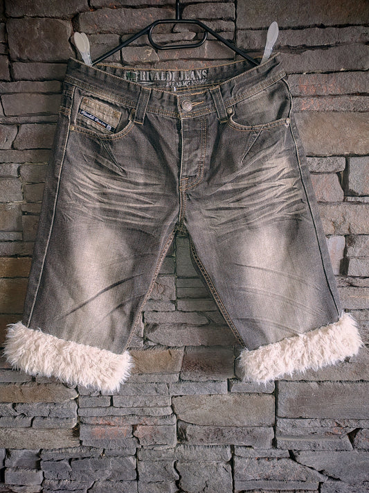 luffy short grey man semi wide handmade with faux fur – Wal & Yfful B013