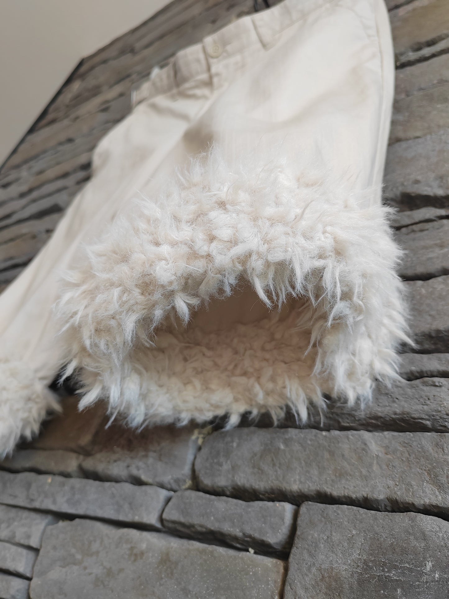 Short Chino ’KING FUR’ Beige – Upcyclé | Wal & Yfful C001