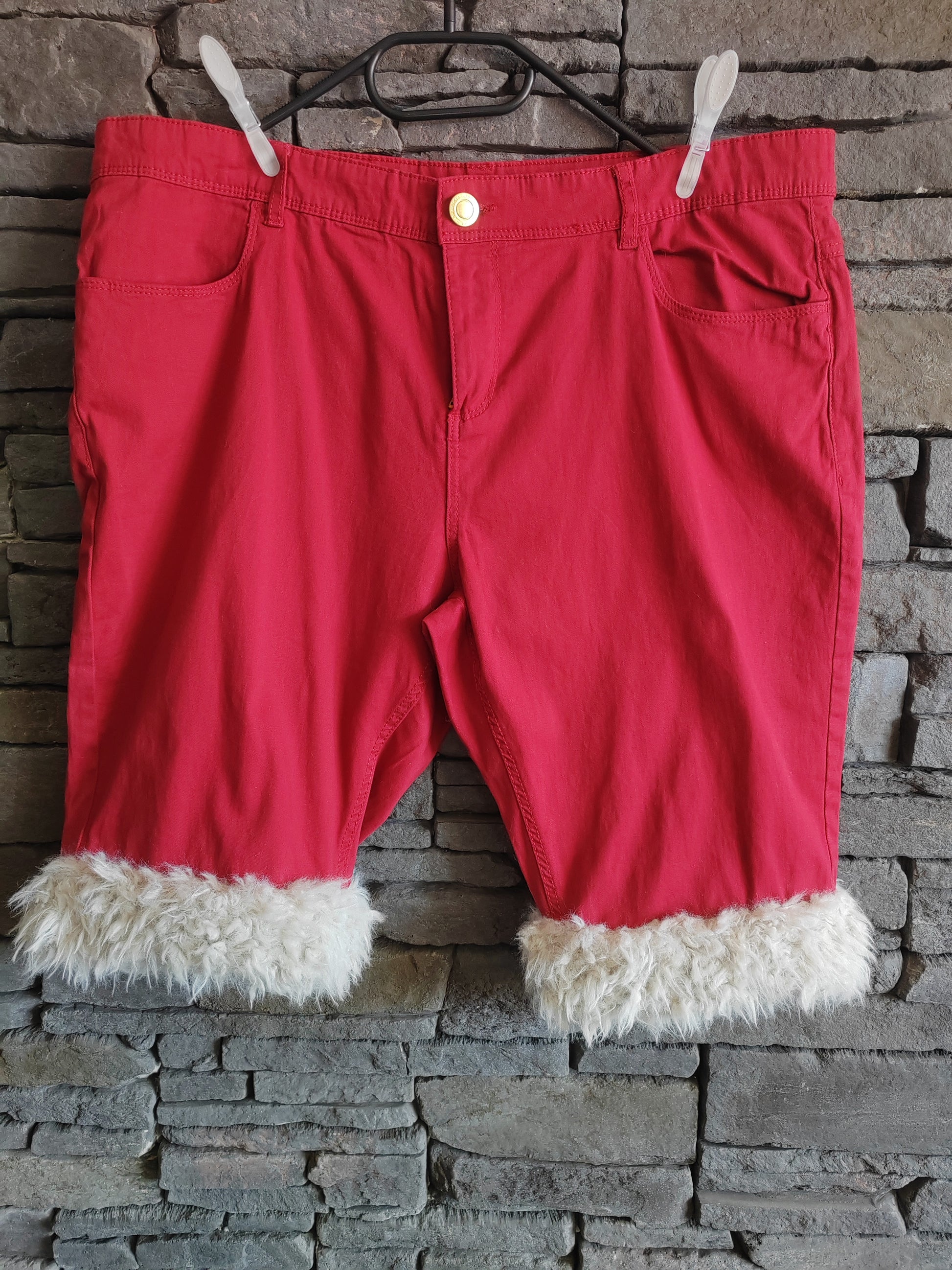 luffy short red large fit handmade with faux fur – Wal & Yfful G002