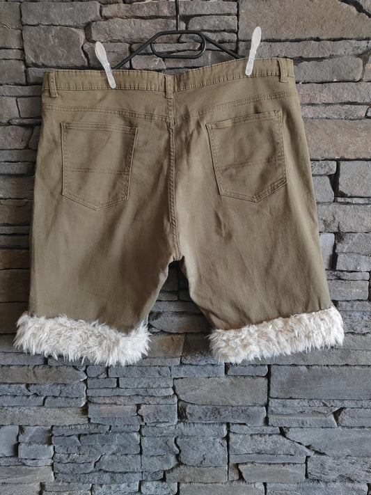 Short Chino Homme ’KING FUR’ Kaki – Upcyclé | Wal & Yfful G001