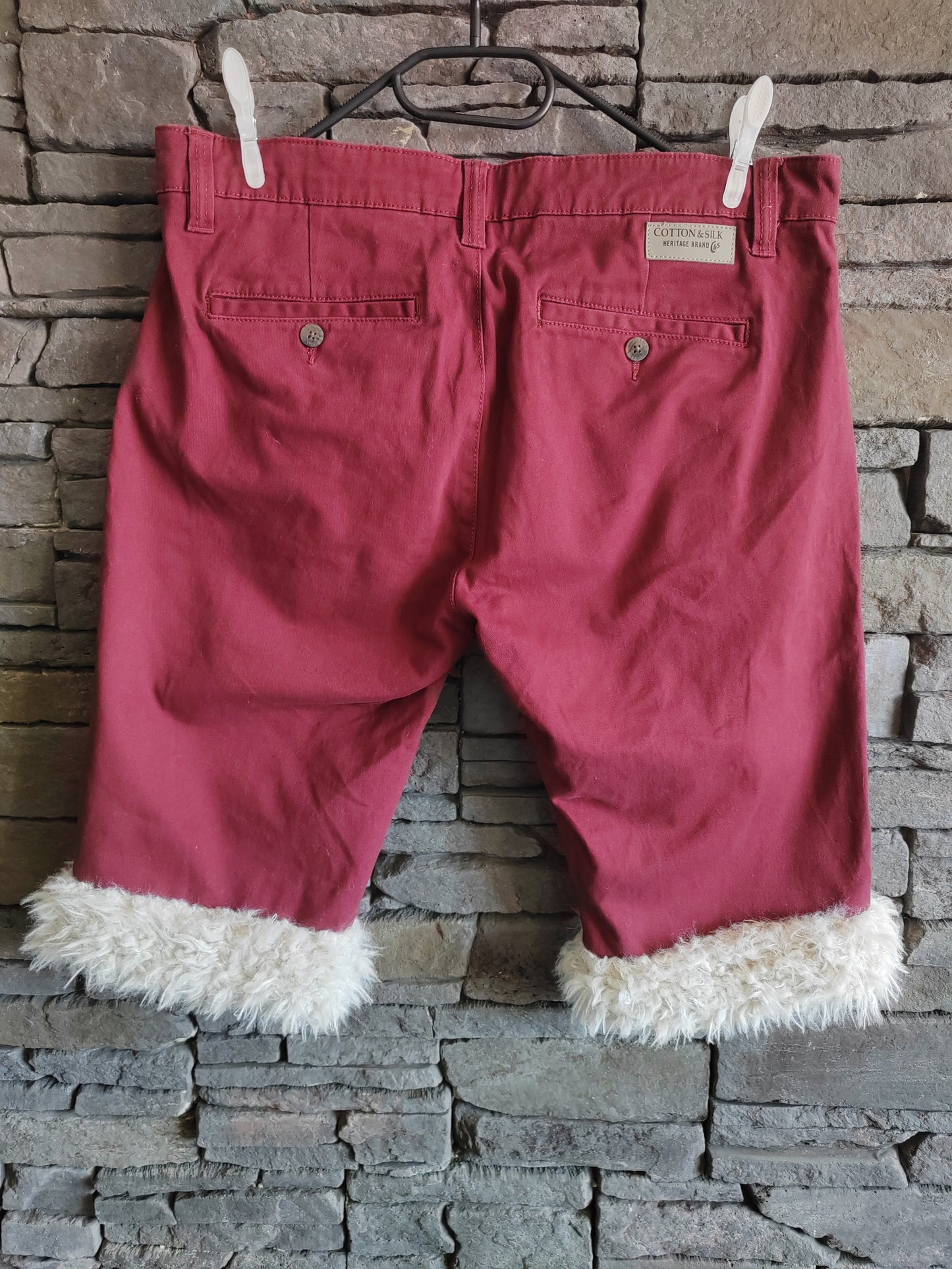 Short Homme ’KING FUR’ Bordeaux – Upcyclé | Wal & Yfful G003