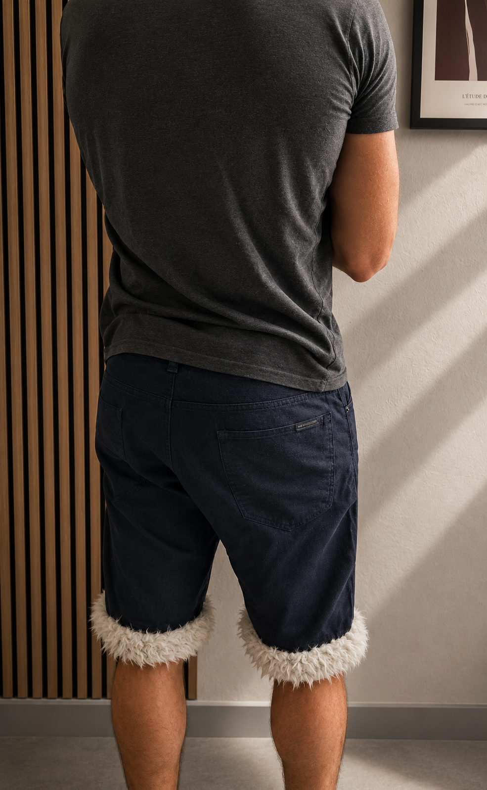 Luffy Short blue night large handmade with faux fur studio 04 – Wal & Yfful A013