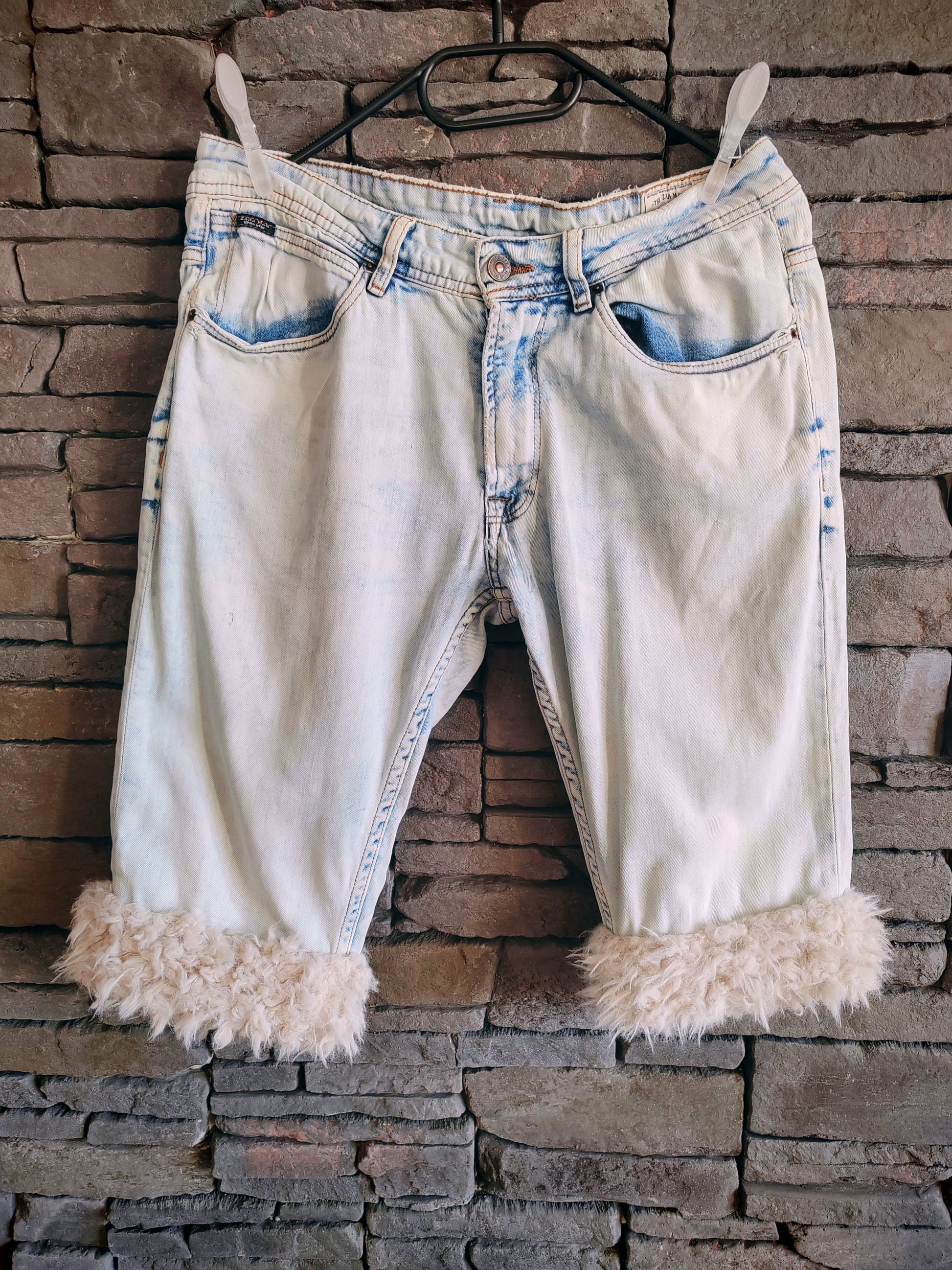 luffy short man light blue slim handmade with faux fur – Wal & Yfful B001