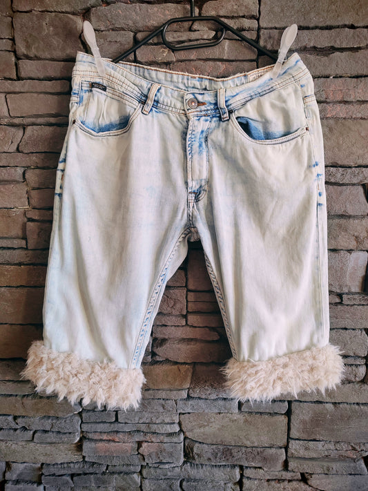 luffy short man light blue slim handmade with faux fur – Wal & Yfful B001