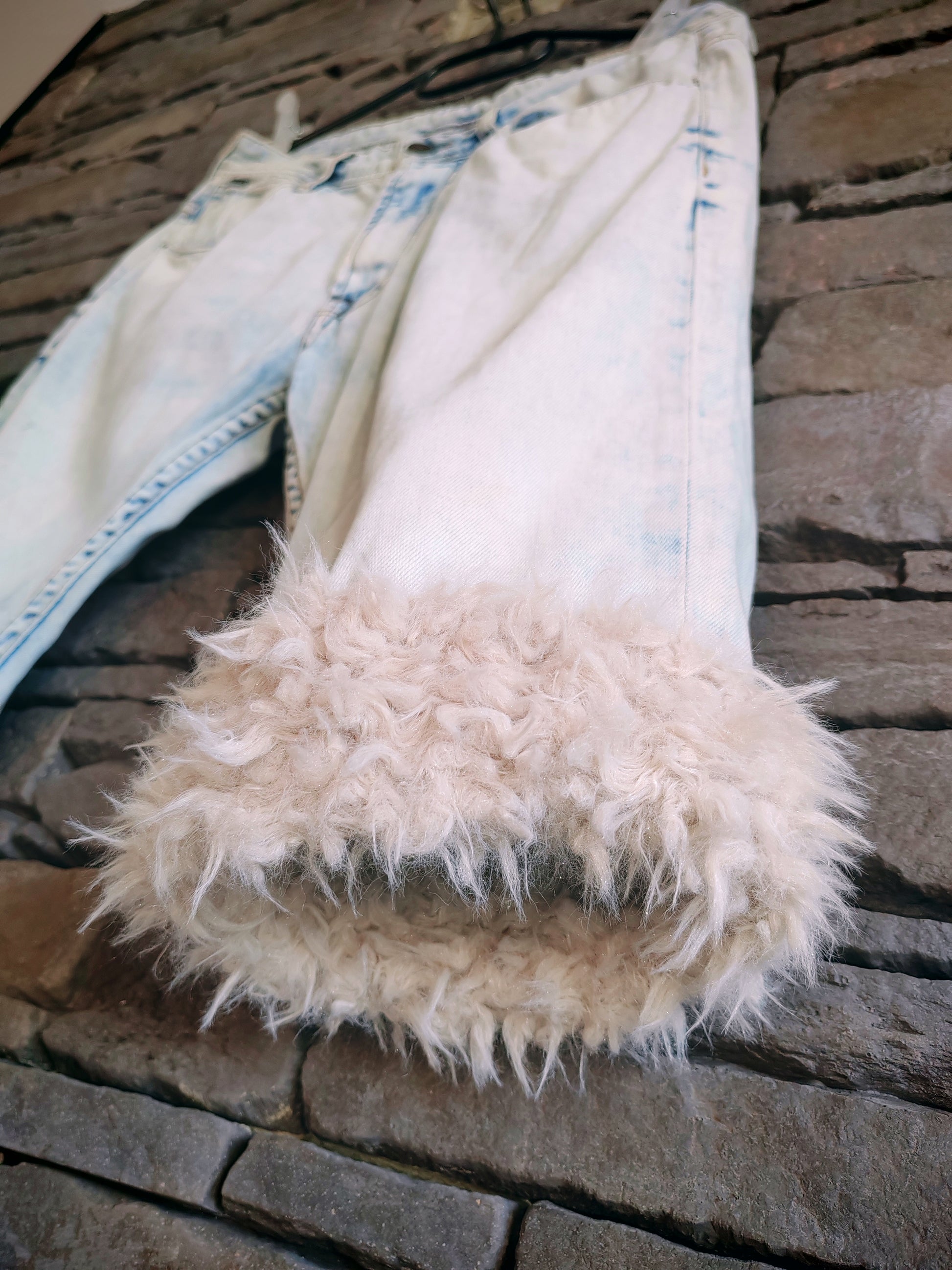luffy short man light blue slim handmade with faux fur front – Wal & Yfful B001